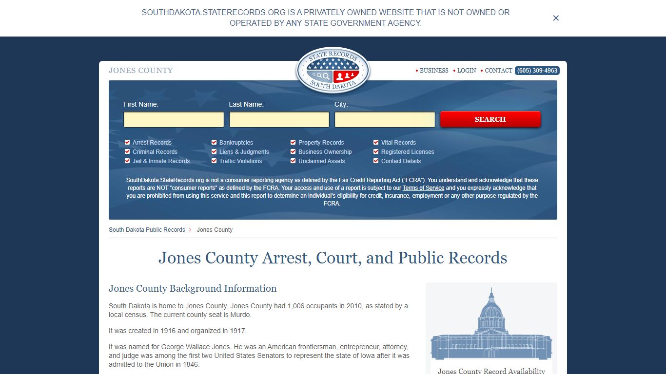 Jones County Arrest, Court, and Public Records